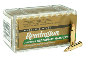 Remington Ammunition 21184 Premier Magnum Rimfire 22 WMR 33 gr AccuTip V 50rd Box/ 40 Cs