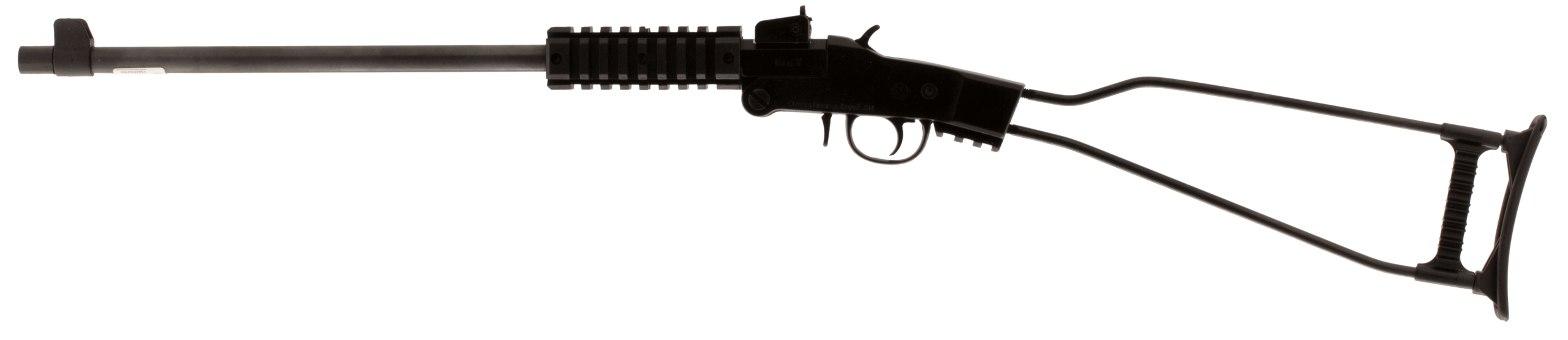 Chiappa Firearms 500145 Little Badger Full Size 17 HMR 1 Shot 16.50" Black Cerakote Steel Threaded Barrel Black Cerakote Quad Picatinny Receiver Black Cerakote Underfolding Wire Frame Stock Right Hand