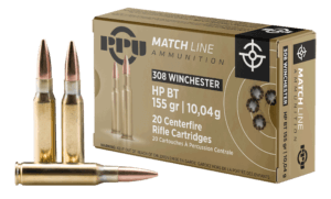 PPU PPM3081 Match 308 Win 155 gr Hollow Point Boat Tail 20rd Box PPU PPM3081 Match 308 Win 155 gr Hollow Point Boat Tail 20rd Box