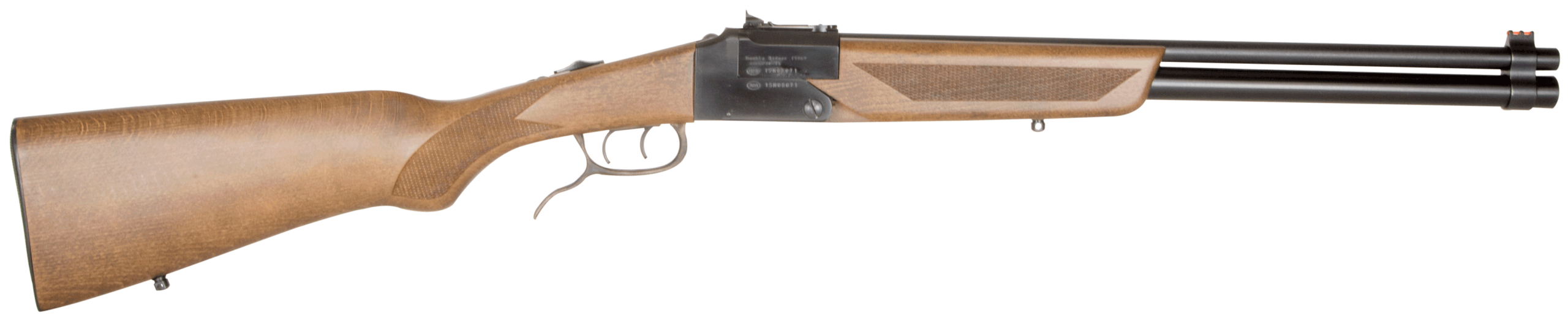 Chiappa Firearms 500190 Double Badger 22 LR/20 Gauge 1+1 19" Blued Steel Barrels Folding Break Open Fixed Red Fiber Optic Front/Williams Green Ghost Ring Rear Sights Checkered Beech Stock & Forend Double Selective Trigger