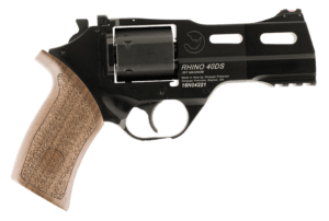 Chiappa Firearms 340219 Rhino 40DS Small Frame 357 Mag 6 Shot 4″ Black Anodized Steel Vent Rib Barrel Blued Steel Cylinder Black Anodized Aluminum Frame Walnut Grip Concealed Hammer Chiappa Firearms 340219 Rhino 40DS Small Frame 357 Mag 6 Shot 4″ Black Anodized Steel Vent Rib Barrel Blued Steel Cylinder Black Anodized Aluminum Frame Walnut Grip Concealed Hammer