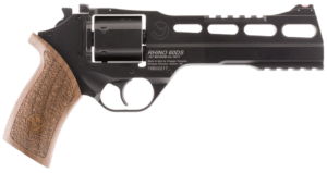 Chiappa Firearms 340221 Rhino 60DS Small Frame 357 Mag 6 Shot 6″ Black Anodized Steel Vent Rib Barrel Blued Steel Cylinder Black Anodized Aluminum Frame Walnut Grip Concealed Hammer Chiappa Firearms 340221 Rhino 60DS Small Frame 357 Mag 6 Shot 6″ Black Anodized Steel Vent Rib Barrel Blued Steel Cylinder Black Anodized Aluminum Frame Walnut Grip Concealed Hammer