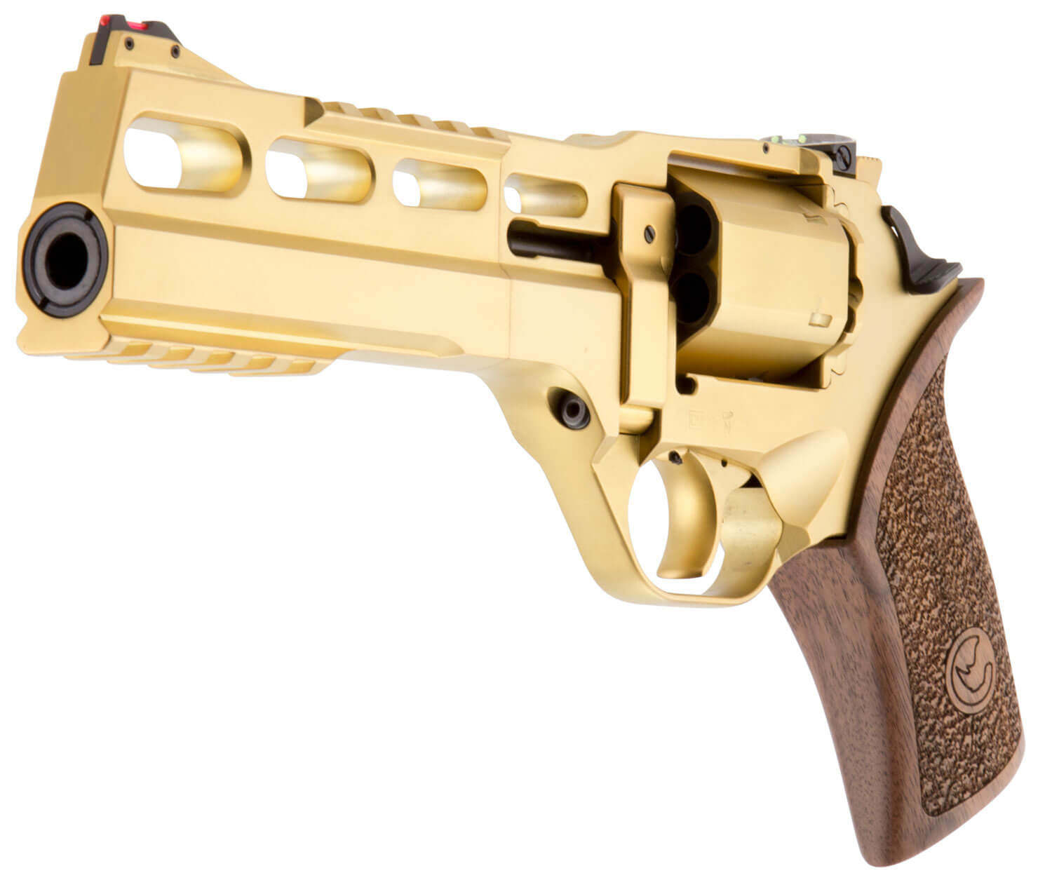 Chiappa Firearms 340225 Rhino 60DS Medium Frame 357 Mag 6 Shot 6″ Gold Plated PVD Steel Vent Rib Barrel & Cylinder Gold Plated PVD Aluminum Frame Walnut Grip Concealed Hammer Chiappa Firearms 340225 Rhino 60DS Medium Frame 357 Mag 6 Shot 6″ Gold Plated PVD Steel Vent Rib Barrel & Cylinder Gold Plated PVD Aluminum Frame Walnut Grip Concealed Hammer