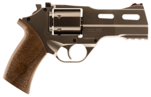 Chiappa Firearms CF340245 Rhino 40SAR *CA Compliant Medium Frame 357 Mag 6 Shot  4″ Nickel-Plated Steel Vent Rib Barrel & Cylinder  Nickel-Plated Aluminum Frame w/Picatinny Rail  Walnut Grip  Concealed Hammer