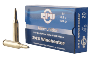 PPU PP2432 Standard Rifle  243 Win 100 gr Soft Point 20rd Box