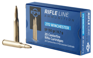 PPU PP2702 Standard Rifle  270 Win 150 gr Soft Point 20rd Box