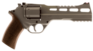 Chiappa Firearms CF340249 Rhino 60SAR *CA Compliant Medium Frame 357 Mag 6 Shot  6″ Nickel-Plated Steel Vent Rib Barrel & Cylinder  Nickel-Plated Aluminum Frame w/Picatinny Rail  Walnut Grip  Concealed Hammer