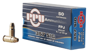 PPU PPH357S Handgun 357 Sig 125 gr Flat Point Jacketed 50rd Box PPU PPH357S Handgun 357 Sig 125 gr Flat Point Jacketed 50rd Box