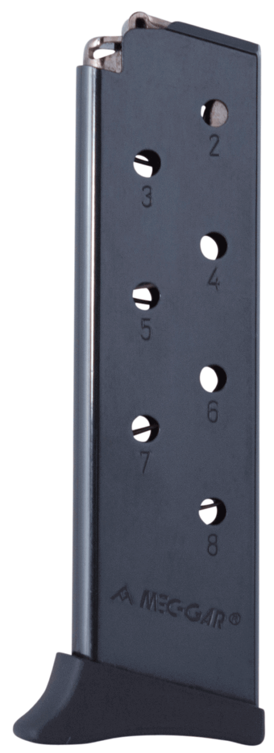 Mec-Gar MGBR3808B Standard  8rd Detachable w/Finger Rest 380 ACP Fits Bersa Thunder Blued Carbon Steel