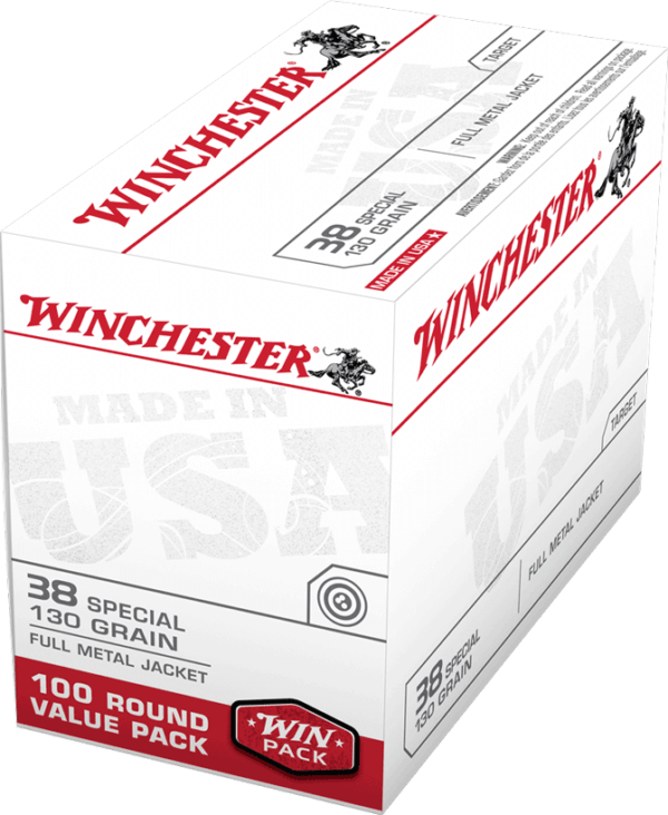 Winchester Ammo USA38SPVP USA Value Pack 38 Special 130 gr Full Metal Jacket 100rd Box/ 5 Case