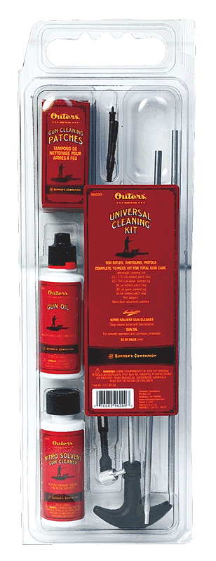 Outers 96416 Aluminum Rod Pistol Kit 38 / 357 Cal / 9mm Pistol (Clam Pack)