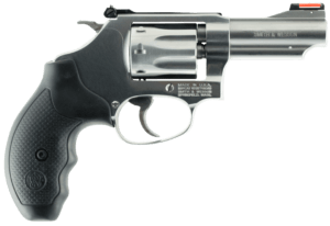 Smith & Wesson 162634 Model 63  22 LR 8 Shot 3″ Stainless Steel Barrel  Satin Stainless Steel J-Frame  Hi-Viz Fiber Optic Red Front/Adjustable Rear Sight