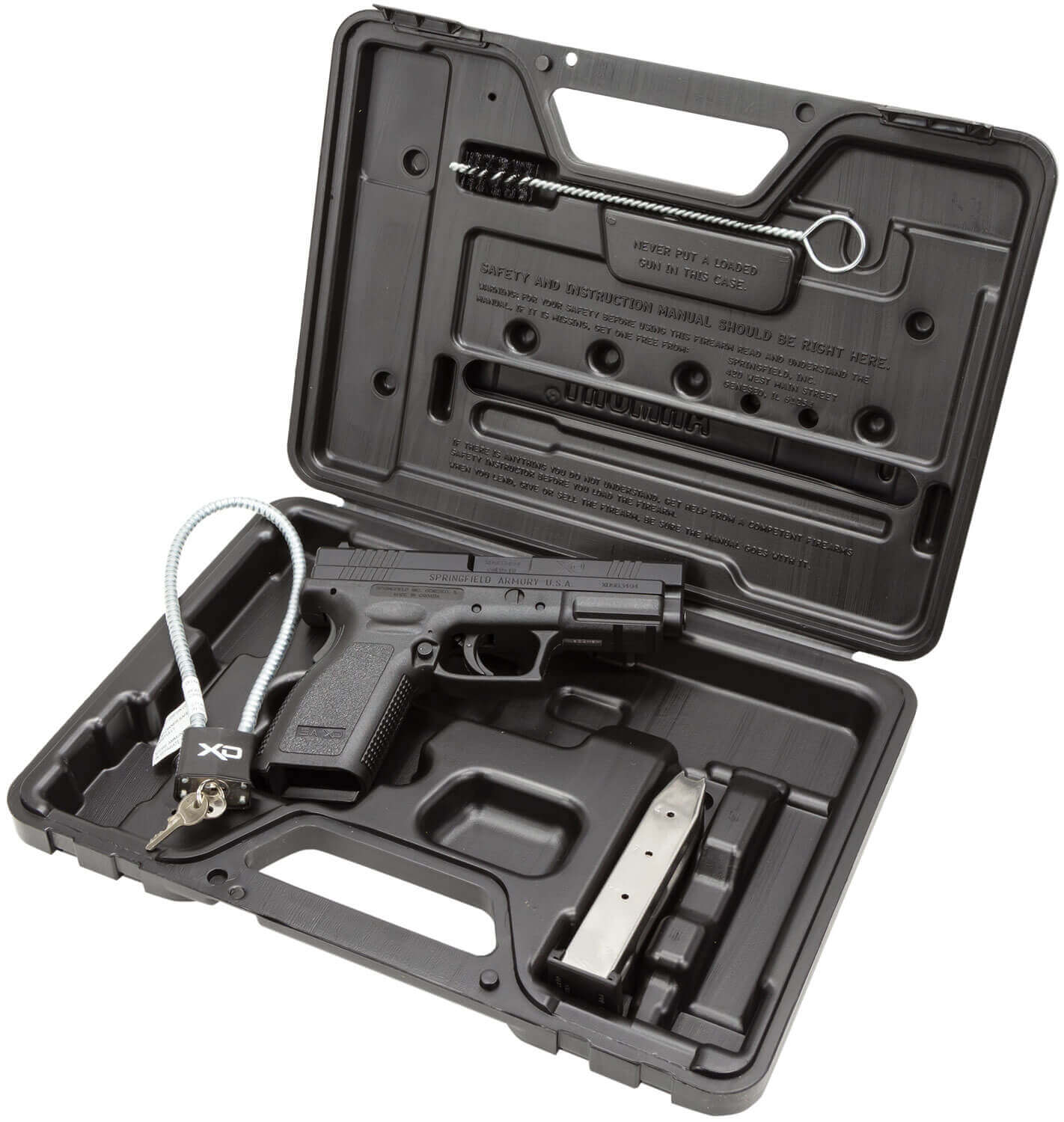 Springfield Armory XD9101CA XD Service Defender Legacy *CA Compliant 9mm Luger 4" 10+1 Railed Black Frame Black Melonite Steel Slide Black Polymer Grip - Image 3
