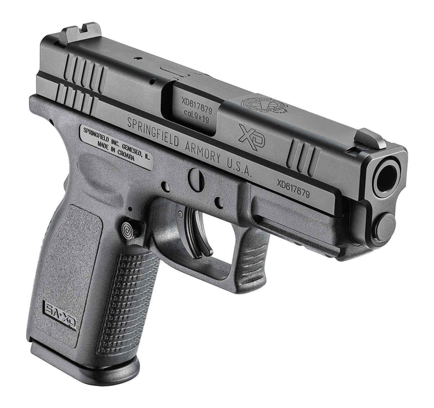 Springfield Armory XD9101CA XD Service Defender Legacy *CA Compliant 9mm Luger 4" 10+1 Railed Black Frame Black Melonite Steel Slide Black Polymer Grip - Image 5