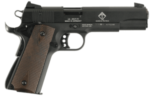 GSG GSG2210M1911 1911 22 LR 10+1 5ā³ Threaded Barrel Black Anodized Serrated Slide & Zinc Alloy w/Beavertail Frame Double Diamond Walnut Grip GSG GSG2210M1911 1911 22 LR 10+1 5ā³ Threaded Barrel Black Anodized Serrated Slide & Zinc Alloy w/Beavertail Frame Double Diamond Walnut Grip