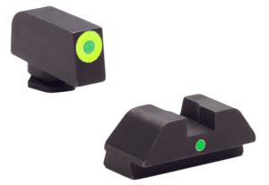 AmeriGlo GL305 i-Dot Sight set for Glock  Black | Green Tritium with Orange Outline Front Sight Green Tritium i-Dot Rear Sight