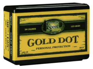 Speer Bullets 4012 Gold Dot Personal Protection 38 Caliber .357 125 GR Hollow Point (HP) 100 Box