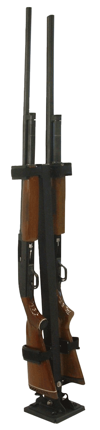 Rugged Gear 10082 Floor Mount Gun Rack 2 Rifle/Shotgun Black Metal Rugged Gear 10082 Floor Mount Gun Rack 2 Rifle/Shotgun Black Metal