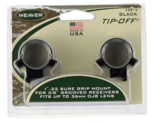 Weaver Mounts 49819 .22 Tip-Off Rings Black 1ā³ Weaver Mounts 49819 .22 Tip-Off Rings Black 1ā³