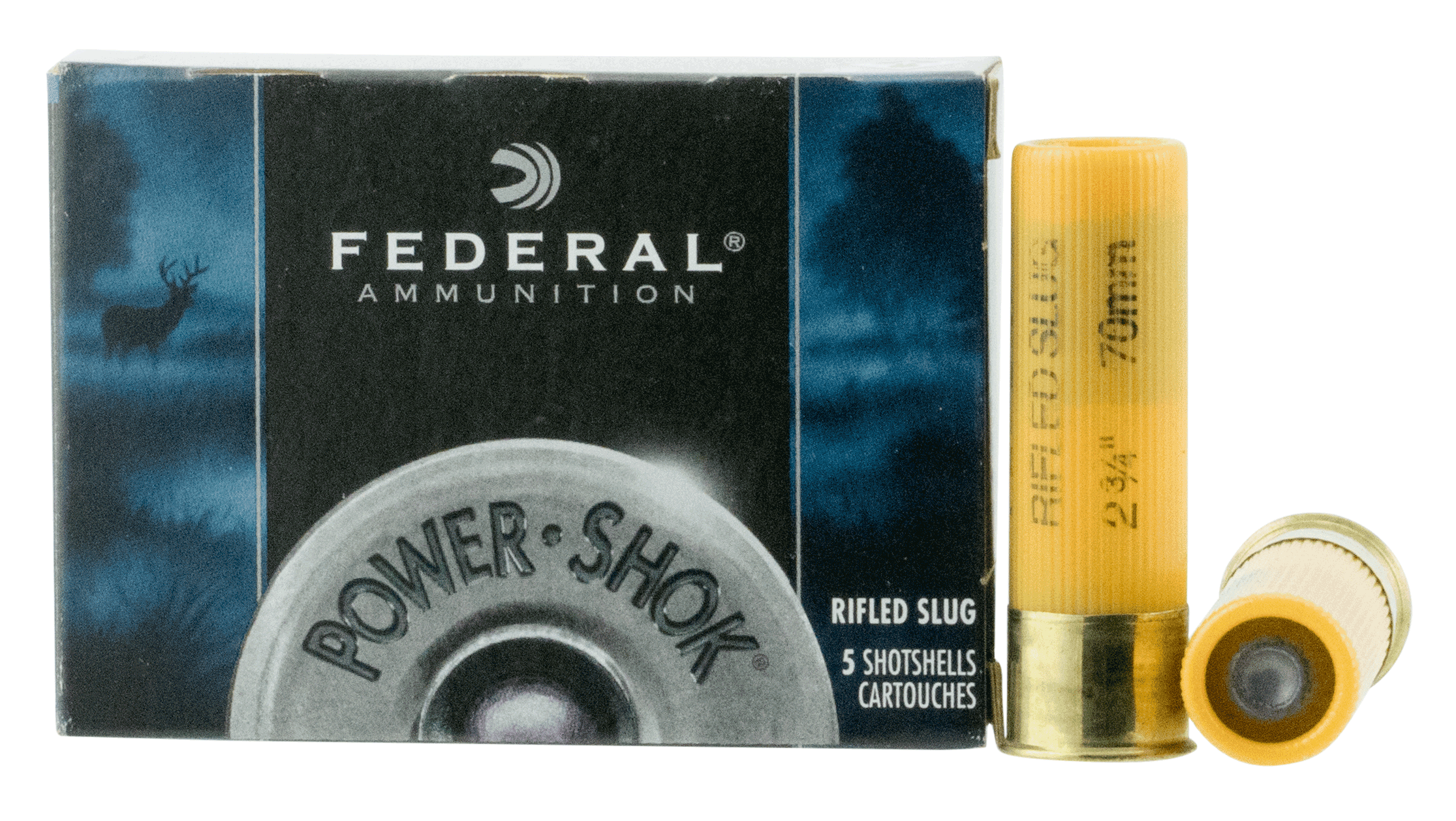Federal F203RS Power-Shok 20 Gauge 2.75″ 3/4 oz/328 gr 1600 fps Rifled Slug Shot 5rd Box Federal F203RS Power-Shok 20 Gauge 2.75″ 3/4 oz/328 gr 1600 fps Rifled Slug Shot 5rd Box