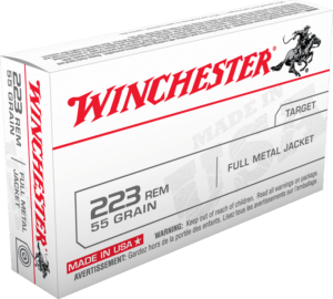 Winchester Ammo W223K USA  223 Rem 55 gr Full Metal Jacket 20rd Box