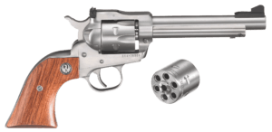 Ruger 0625 Single-Six Convertible 22 LR/22 WMR 6rd 5.50″ Satin Stainless Steel Barrel  Cylinder & Frame  Hardwood Grip  Transfer Bar Safety  Exposed Hammer