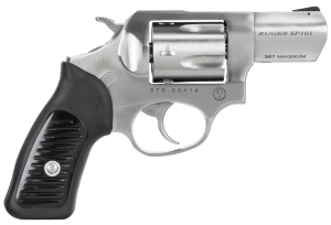 Ruger 5718 SP101 357 Mag 5rd 2.25" Satin Stainless Steel Barrel Cylinder & Frame Black Rubber Grip Transfer Bar Safety Exposed Hammer