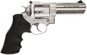 Ruger 1705 GP100  Medium Frame 357 Mag 6rd 4.20″ Satin Stainless Steel Barrel  Cylinder & Frame  Hogue Monogrip  Transfer Bar Safety  Exposed Hammer