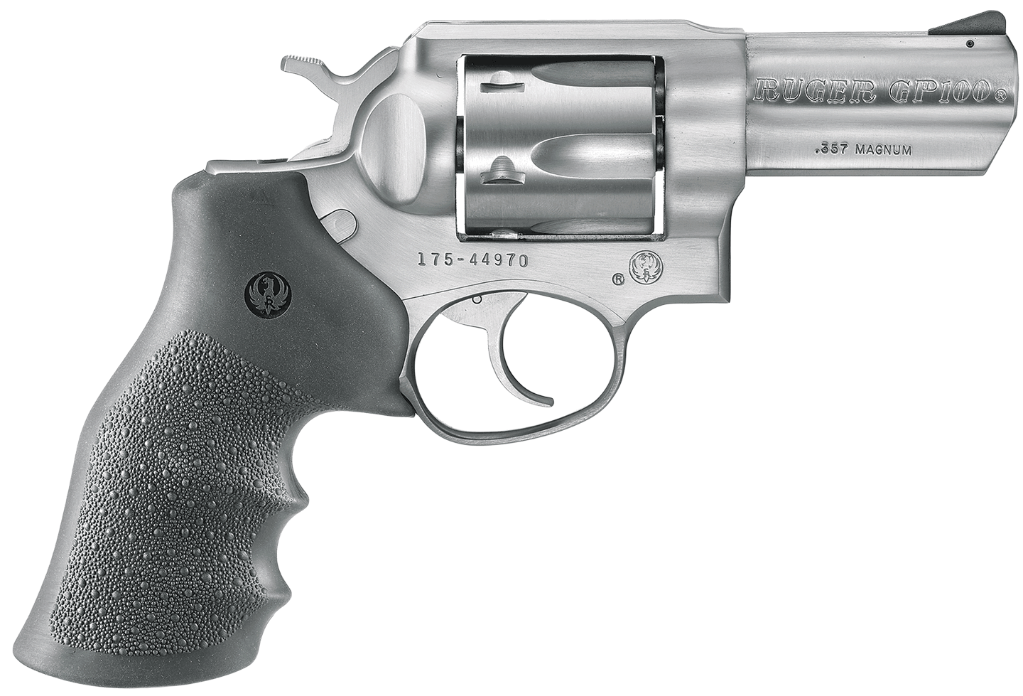Ruger 1715 GP100 Medium Frame 357 Mag 6rd 3″ Satin Stainless Steel Barrel Cylinder & Frame Hogue Monogrip Transfer Bar Safety Exposed Hammer Ruger 1715 GP100 Medium Frame 357 Mag 6rd 3″ Satin Stainless Steel Barrel Cylinder & Frame Hogue Monogrip Transfer Bar Safety Exposed Hammer
