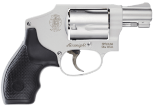 Smith & Wesson 103810 Model 642 Airweight 38 S&W Spl +P 5 Shot 1.88″ Stainless Steel Barrel/Cylinder  Matte Silver Aluminum Alloy J-Frame  Polymer Grip  No Internal Lock