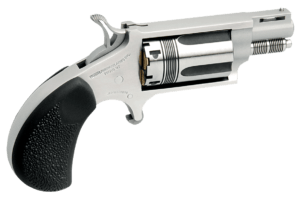 North American Arms 22MSTW Wasp Snub Nose 22 WMR 5 Shot 1.13″ Vent Rib Barrel  Overall Stainless Steel Finish  Black Pebbled Texture Rubber Grip