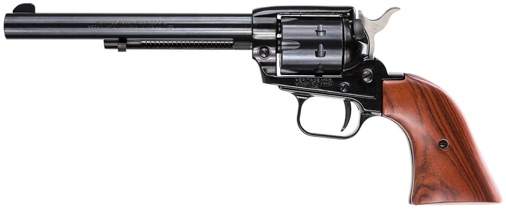 Heritage Mfg RR22999MB6 Rough Rider 22 LR 22 WMR 9 Shot 6.50" Black Steel Barrel Black Zinc Alloy Frame Black Cylinder Cocobolo Grip Hammer/Thumb Safety Exposed Hammer - Image 2
