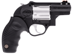 Taurus 2605029PLY 605 Poly Protector Small Frame 357 Mag/38 Special +P 5rd 2″ Black Stainless Steel Barrel  Matte Stainless Cylinder  Black Polymer Frame  Black Ridge Rubber Grip  Transfer Bar Safety  Exposed Hammer