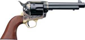 Taylors & Company 550527 Ranch Hand  357 Mag Caliber with 5.50″ Blued Finish Barrel  6rd Capacity Blued Finish Cylinder  Color Case Hardened Finish Steel Frame & Walnut Grip