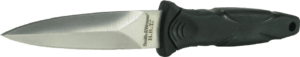 Smith & Wesson Knives SWHRT3 Military Boot Knife 3.50 Fixed Spear Point Plain Black TPR Handle Includes Sheath”