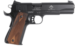 GSG GSG2210M1911CA 1911 *CA Compliant 22 LR 10+1 5ā³ All Black Anodized Steel Barrel Serrated Slide Zinc Alloy w/Beavertail Frame Double Diamond Walnut Grip GSG GSG2210M1911CA 1911 *CA Compliant 22 LR 10+1 5ā³ All Black Anodized Steel Barrel Serrated Slide Zinc Alloy w/Beavertail Frame Double Diamond Walnut Grip