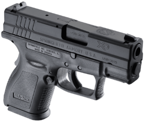 Springfield Armory XD9802 XD *CA Compliant Sub-Compact 40 S&W 10+1  3 Black Melonite Steel Barrel & Serrated Steel Slide  Black Polymer Frame w/Picatinny Rail  Black Polymer Grip”