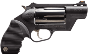 Taurus 2441021PFS Judge Public Defender 45 Colt (LC) 5rd 2″ Black Stainless Steel Cylinder & Barrel Black Polymer Frame Black Ribber Grip