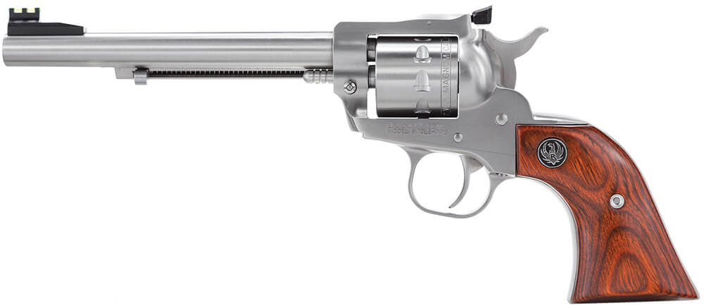 Ruger 8150 Single-Nine 22 WMR 6.50 Barrel 9rd Capacity Satin Stainless Steel Hardwood Gunfighter Grip Williams Gin Sight Co. Fiber Optic Sights Transfer Bar Safety" - Image 2