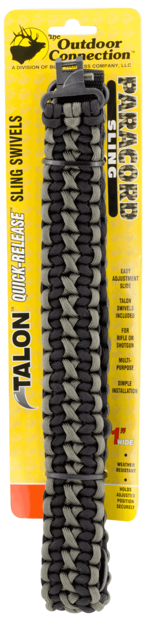 Outdoor Connection PCS80569 Paracord Sling 1″ W x 43″ L Adjustable Black w/Green Accents for Rifle/Shotgun Outdoor Connection PCS80569 Paracord Sling 1″ W x 43″ L Adjustable Black w/Green Accents for Rifle/Shotgun