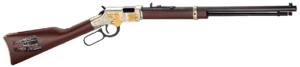 Henry H004FM Golden Boy Firefighter Tribute 22 Short 22 Long or 22 LR Caliber with 16 LR/21 Short Capacity 20″ Blued Barrel Nickel-Plated Metal Finish & American Walnut Stock Right Hand (Full Size)