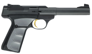 Browning 051482490 Buck Mark Camper *CA Compliant 22 LR 10+1 5.50" Tapered Bull Barrel Matte Black Serrated Steel Slide & Aluminum Frame Gray Ultragrip FX Grip