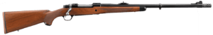 Ruger 37185 Hawkeye African 416 Ruger 3+1 23″ Removeable Muzzle Brake Barrel Satin Blued Alloy Steel American Walnut With Ebony Forend Cap Stock Optics Ready