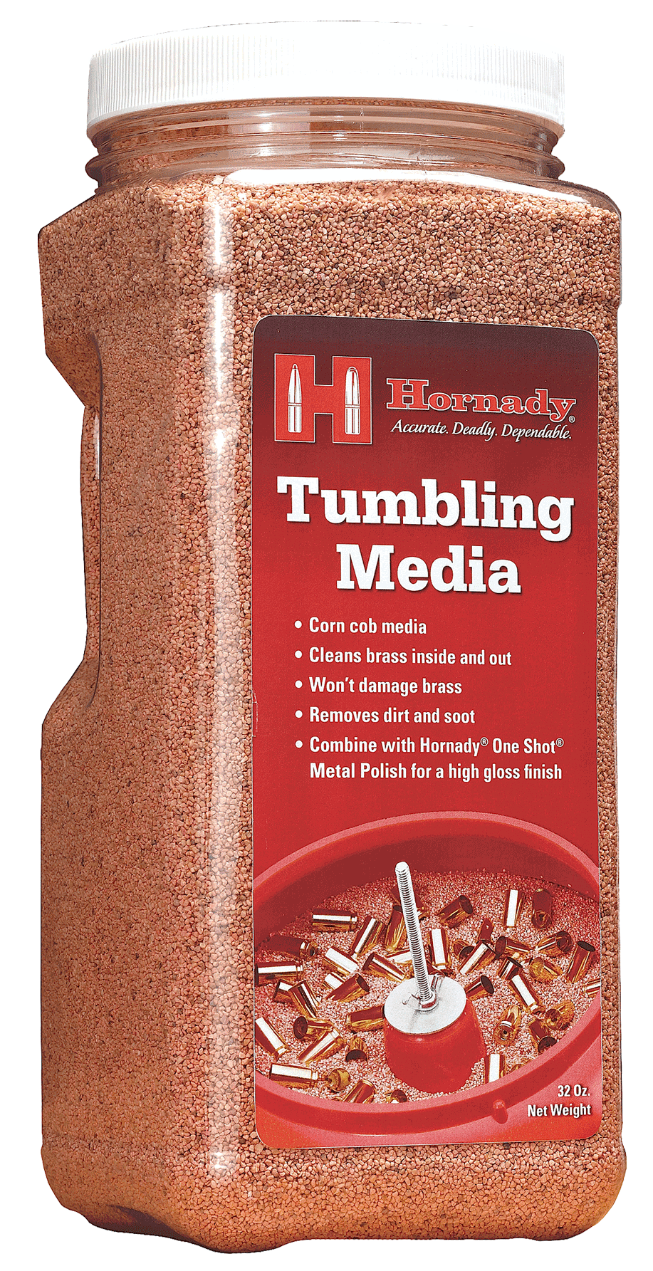 Hornady 050303 One Shot Tumbling Media 76oz Ground Corn Cob Hornady 050303 One Shot Tumbling Media 76oz Ground Corn Cob