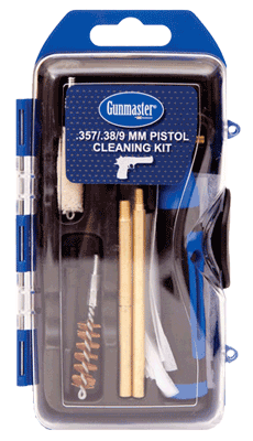 DAC GM9P GunMaster Cleaning Kit 9mm & 38 Cal Pistol/14 Pieces Black/Blue