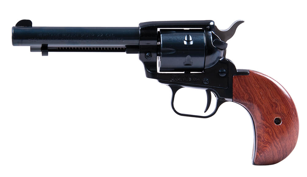 Heritage Mfg RR22MB4BH Rough Rider 22 LR 22 WMR 6 Shot 4.75″ Black Barrel Cylinder & Black Zamak Frame Cocobolo Bird Head Grips Heritage Mfg RR22MB4BH Rough Rider 22 LR 22 WMR 6 Shot 4.75″ Black Barrel Cylinder & Black Zamak Frame Cocobolo Bird Head Grips