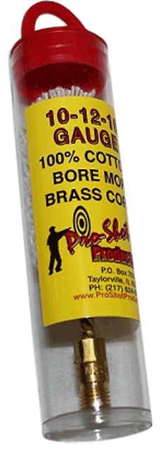Pro-Shot MP12 Bore Mop  10/12/16 Gauge Shotgun #5/16-27 Thread Cotton 1.75″ Long