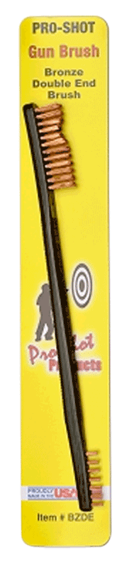 Pro-Shot BZDE Gun Brush  Universal Double Ended Brush Bronze Bristles