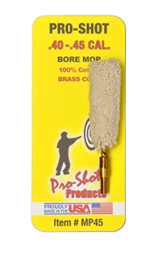 Pro-Shot MP45 Bore Mop .40 – .45 Cal Pistol #8-32″ Thread 100% Cotton Pro-Shot MP45 Bore Mop .40 – .45 Cal Pistol #8-32″ Thread 100% Cotton