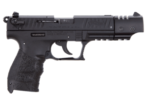 Walther Arms 5120334 P22 Target *CA Compliant 22 LR 10 1 5″ Black Extended Steel Barrel  Matte Black Tenifer Serrated Slide  Black Polymer Frame w/Picatinny Rail  Black w/Interchangeable Backstrap Grip  Ambidextrous Slide Safety   Ambidextrous